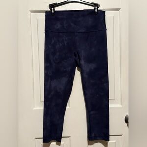 EUC - Lululemon wunder train high-rise crop 21” diamond dye
